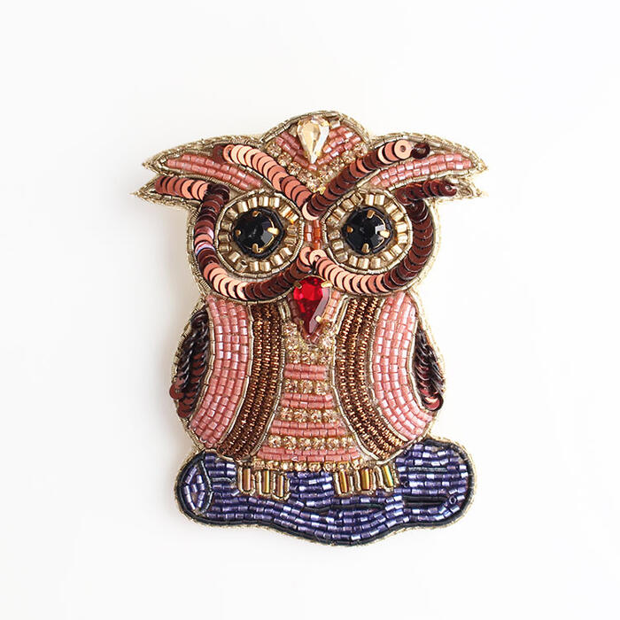 【マラソン限定☆最大2,000円OFF☆】ABISTE オウルビーズブローチ/5241031 アビステ ブランド｜ABISTE　店