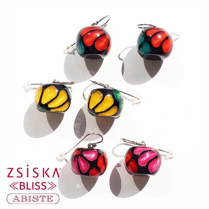 【マラソン期間中クーポン利用で最大2,000円OFF】ABISTE ZSiSKA ≪BLISS≫レジンフックピアス/3260043 フックピアス アビステ シスカ ブランド レッド ピンク イエロー グリーン レッド グリーン