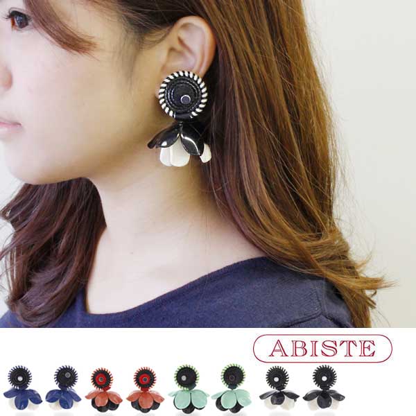 ABISTE アクリルフラワーイヤリング 3181084 ブランド アビステ イヤーアクセサリー 個性的