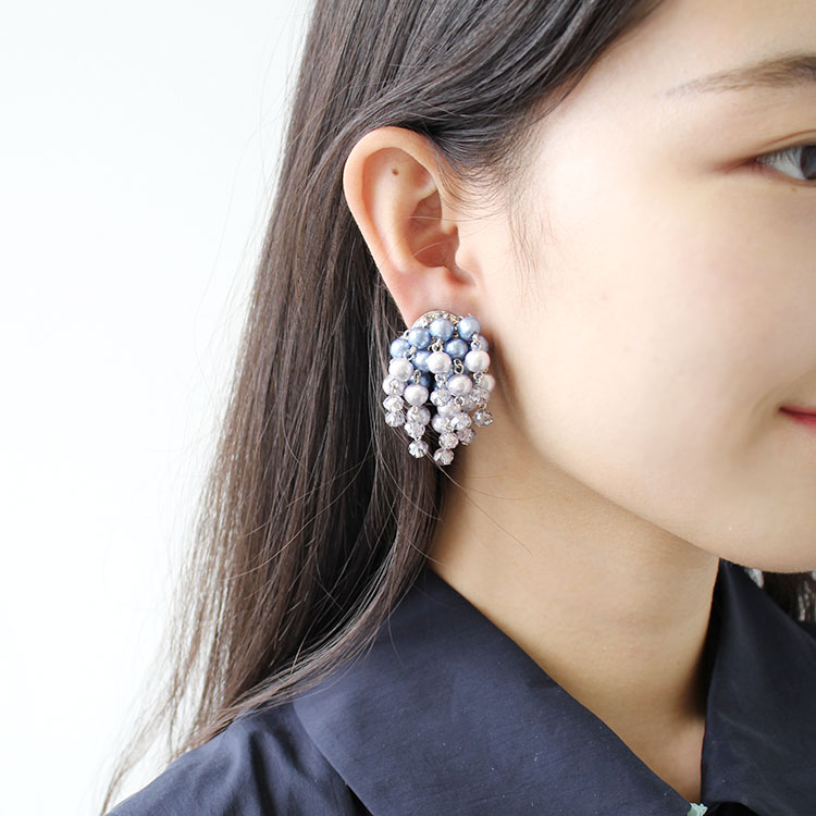 【マラソン限定☆最大2,000円OFF☆】ABISTE 日本製コットンパールシャンデリアイヤリング/3020151 ブランド 誕生日 フォーマル アビステ ご褒美買い イヤーアクセサリー｜ABISTE　店