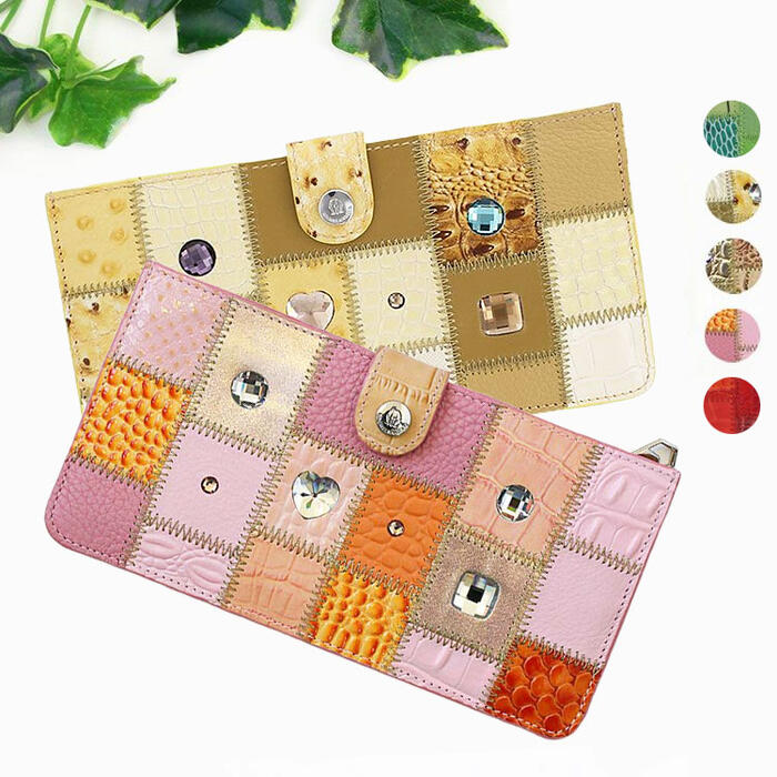 【MICHELANGELO】(ミケランジェロ) イタリアンレザーパッチワーク長財布/2129501