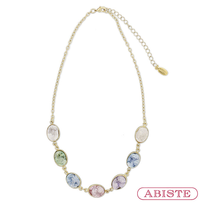 【マラソン限定☆最大2,000円OFF☆】ABISTE ドゥルージー&クォーツショートネックレス/1401377 人気 おしゃれ ギフト プレゼント ブランド アビステ ご褒美買い|ABISTE 店