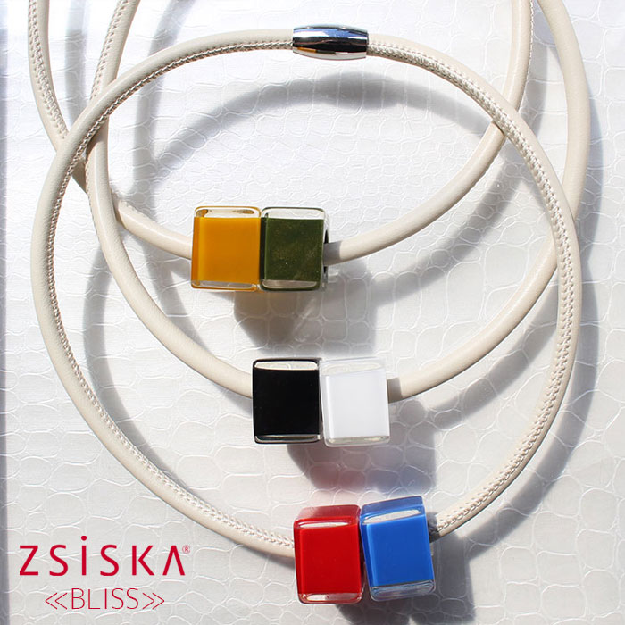 【マラソン期間中クーポン利用で最大2,000円OFF】ABISTE ZSiSKA ≪BLISS≫マグネットクラスプレジンネックレス/1240023 アビステ ブランド ギフト シスカ　ブルー レッド ホワイト ブラック イエロー グリーン