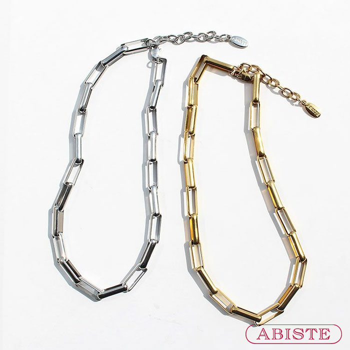 【マラソン期間中クーポン利用で最大2,000円OFF】ABISTE メタルチェーンショートネックレス/1250053 ブランド アビステ レディース ネックレス デイリー セレモニー オケージョン オフィス使い ステンレス 大人映え シルバー ゴールド Properly