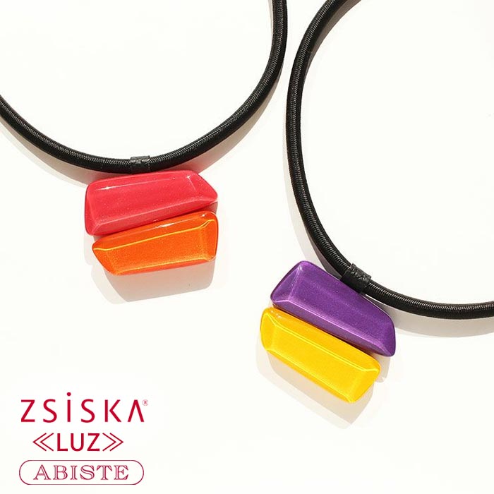 ABISTE ZSiSKA ≪LUZ≫マグネットクラスプレジンネックレス/1260073 マグネットクラスプ アビステ シスカ ブランド レッド パープルアレルギー対策 ショートネックレス