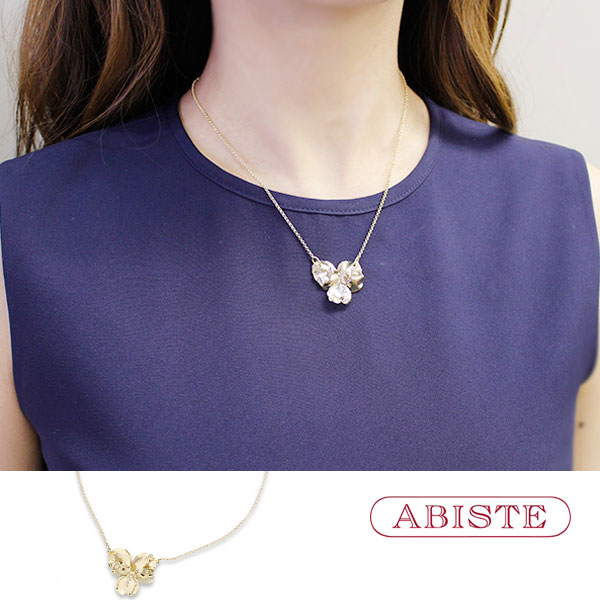 【マラソン期間中クーポン利用で最大2,000円OFF】ABISTE フランス製ミニパンジーネックレス/1170351 ギフト ブランド アビステ