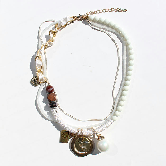ABISTE レイヤードマルチチャームショートネックレス/1170119 ブランド アビステ レイヤード チャーム