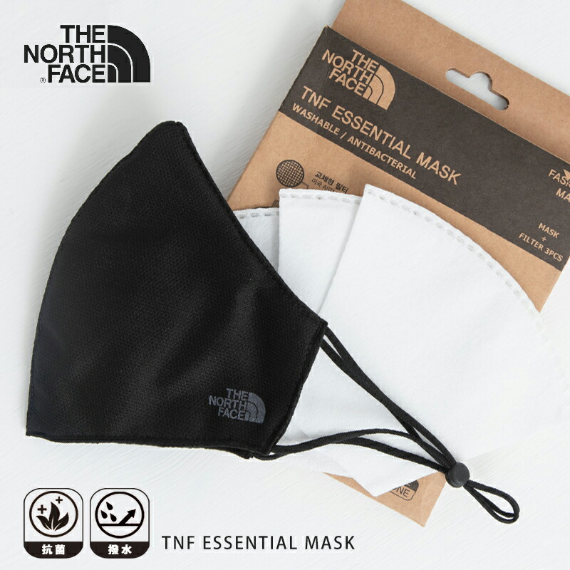 The North Face ノースフェイス マスク Tnf Essential Mask 海外限定 メンズ レディース ユニセックス エッセンシャルマスク おしゃれ ブランドロゴ 交換フィルター付き 洗える 洗濯可能 黒 ブラック 大人用 99 交換フィルター付きの洗えるエッセンシャルマスク The