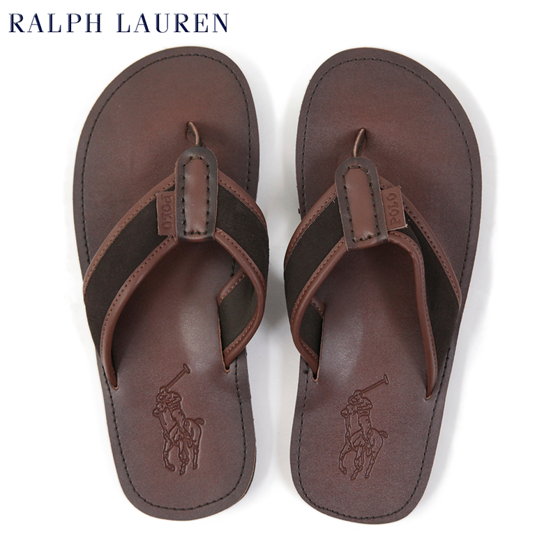 ralph lauren leather flip flops