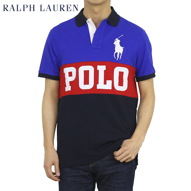 ラルフローレンラグビー　パッチワーク半袖シャツ(M) POLO RALPH LAUREN ポロ ラルフ・ローレン メンズ クラシック