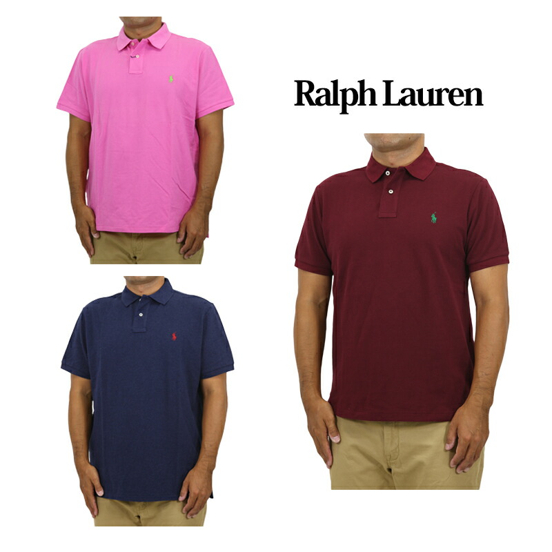 ポロ ラルフローレン カスタム か細い 相応う 半袖 カノコ スポーツシャツ 無地 ワンポイント POLO Ralph Lauren Men\u0027s \