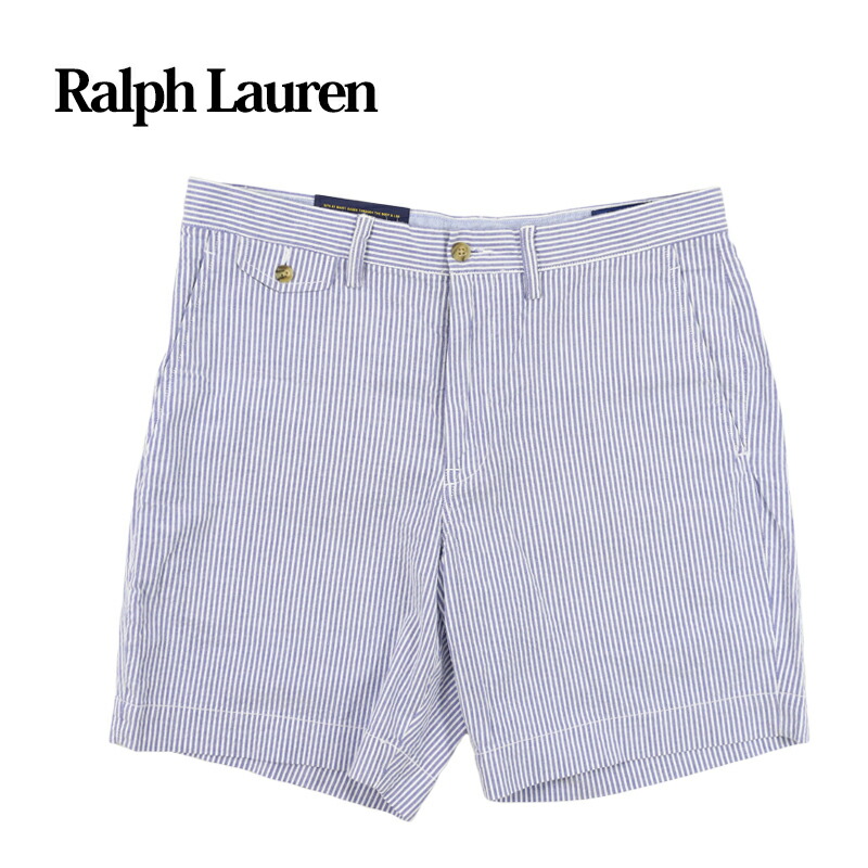 ポロ ラルフローレン メンズ ストレッチクラシックフィット 7インチ シアサッカー ストライプ ショーツ ショートパンツ 半ズボン POLO Ralph Lauren Men's "STRETCH CLASSIC FIT 7" Seersucker Stripe Short US (UPS)｜donuts （ドーナッツ）