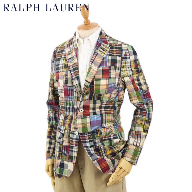 polo ralph lauren plaid patched shirt jacket