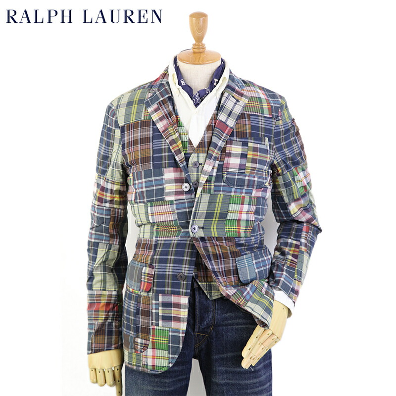 polo ralph lauren madras blazer