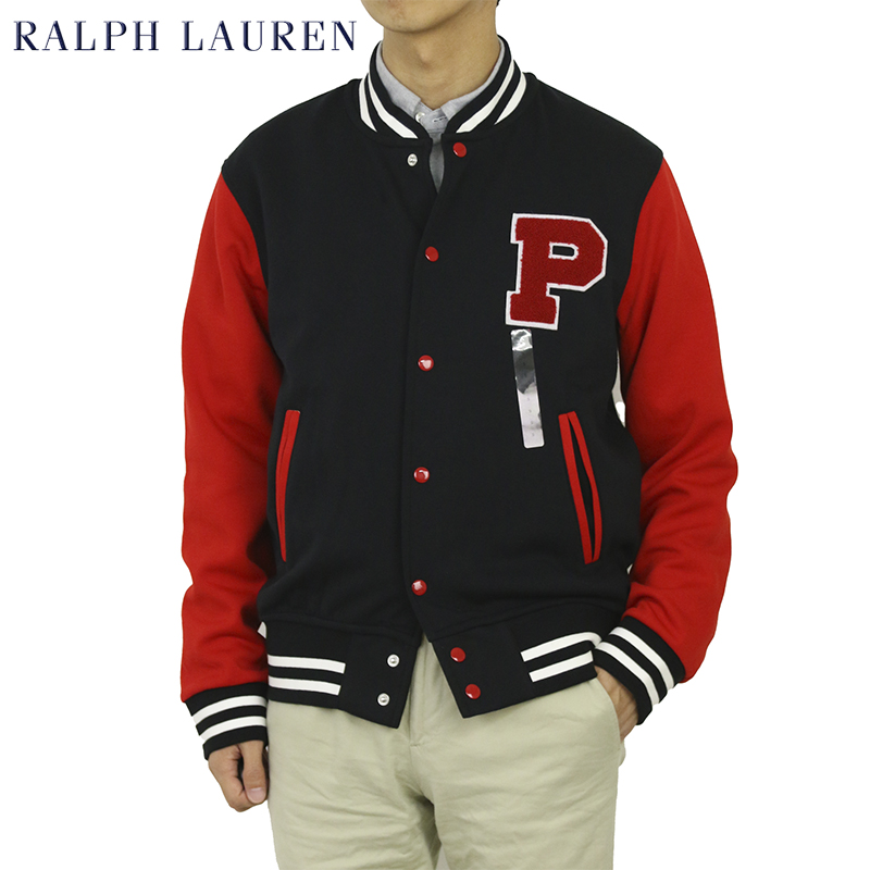 楽天市場】Ralph Lauren Men's Fleece Varsity Jacket USラルフ