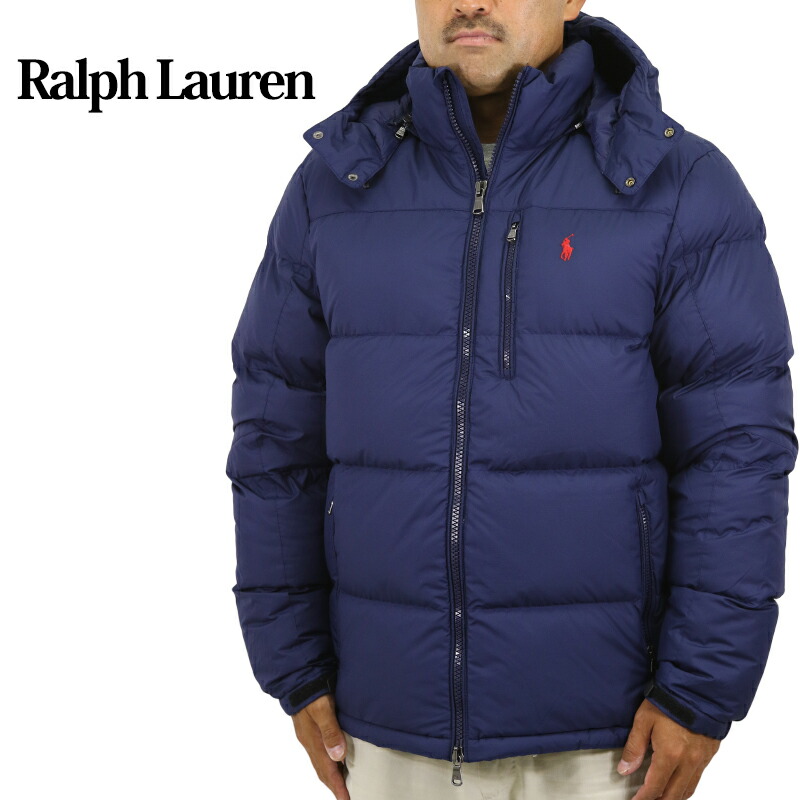 POLOラルフローレン ダウンジャケット メンズM POLO RALPH LAUREN (ポロラルフローレン) フード着脱 ロゴ刺繍
