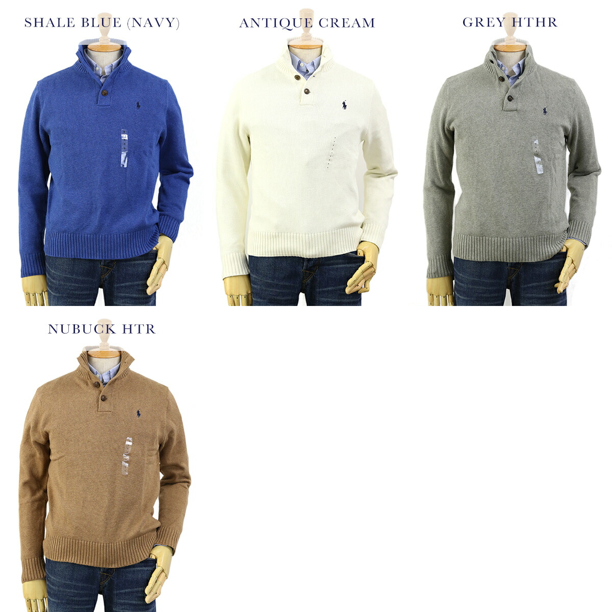 RalphLaurenMen'sCottonMockneckSweaterUSポロラルフローレンコットンのハイネックセーター