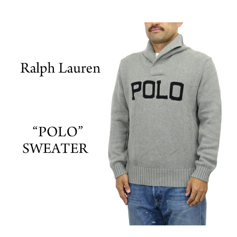ポロ ラルフローレン メンズ ロゴタイプ 肩かけ色つや プルオーバー POLO Ralph Lauren Men\u0027s POLO Logo Cotton Shawl Collar Sweater US