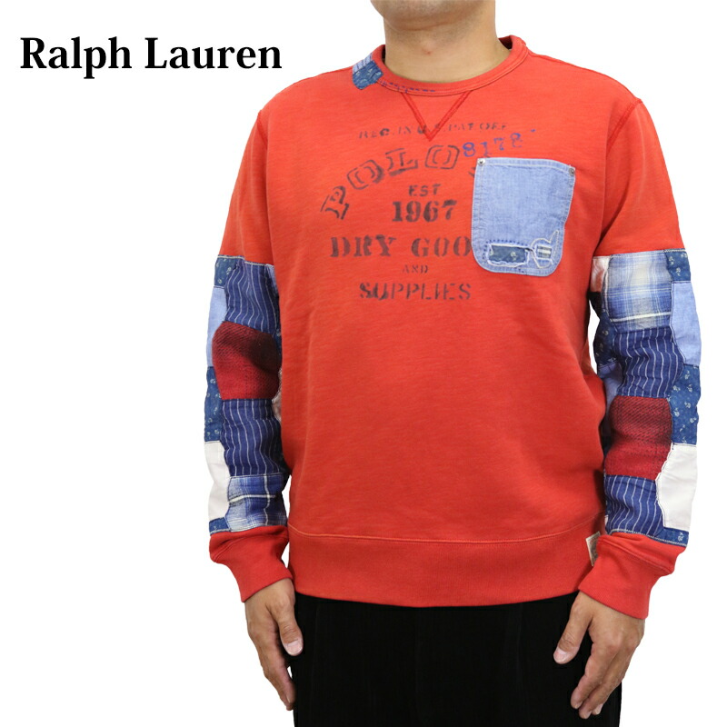 ポロラルフローレン　パッチワークトレーナー ポロベア ラルフローレン スウェットトレーナー パッチワーク polo