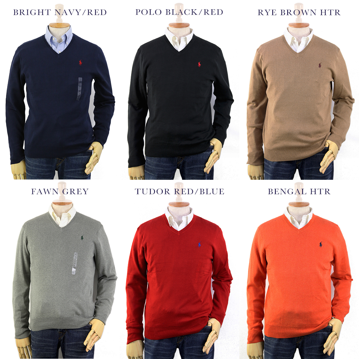 polo v neck sweaters