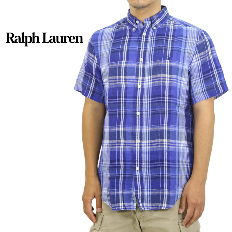 ポロ ラルフローレン ボーイズ リネン チェック ボタンダウン 半袖シャツ POLO Ralph Lauren Boy (SCHOOL) S/S Linen Plaid B.D.Shirts US