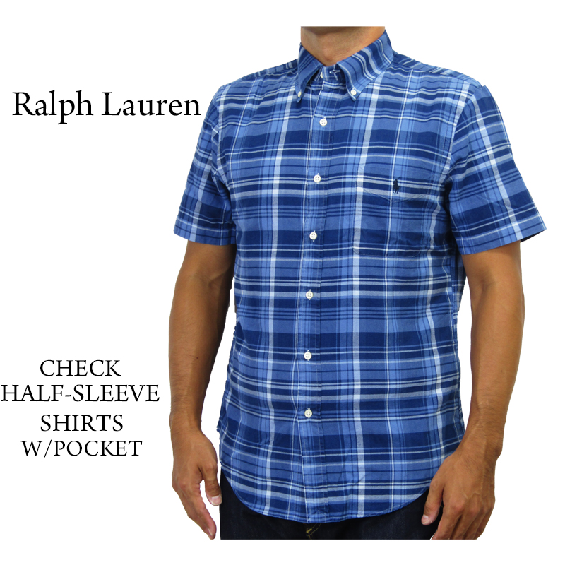 ポロ ラルフローレン メンズ か細い相応う 半袖 インディゴ オックスフォード 照合のしるしプルオーバー Polo Ralph Lauren Men\u0027s S/S \
