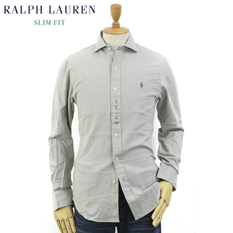【楽天市場】Ralph Lauren Men's "SLIM FIT" Spread Collar Shirts Houndstooth US