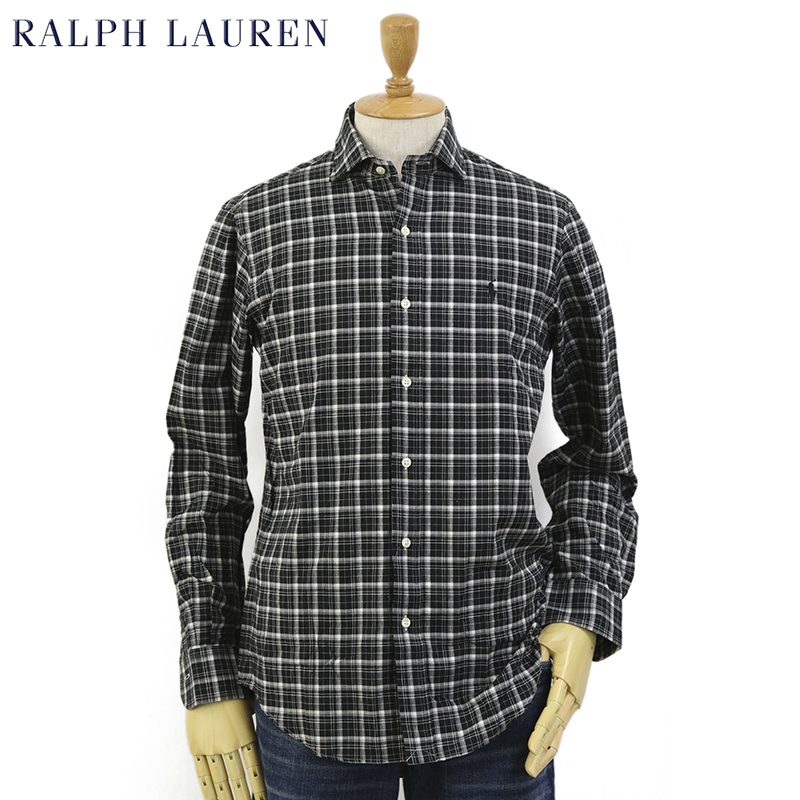 【楽天市場】Ralph Lauren Men's "STANDARD" Plaid Light Flannel Spread Collar