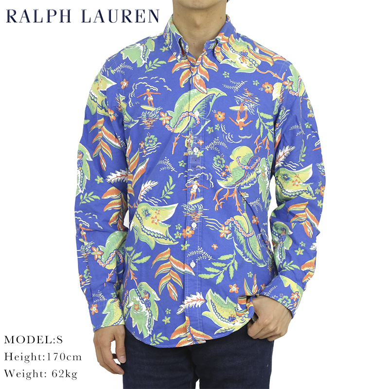 90s RALPH LAUREN ボタンダウンアロハシャツ　名作 90s RALPH LAUREN ボタンダウンアロハシャツ 名作