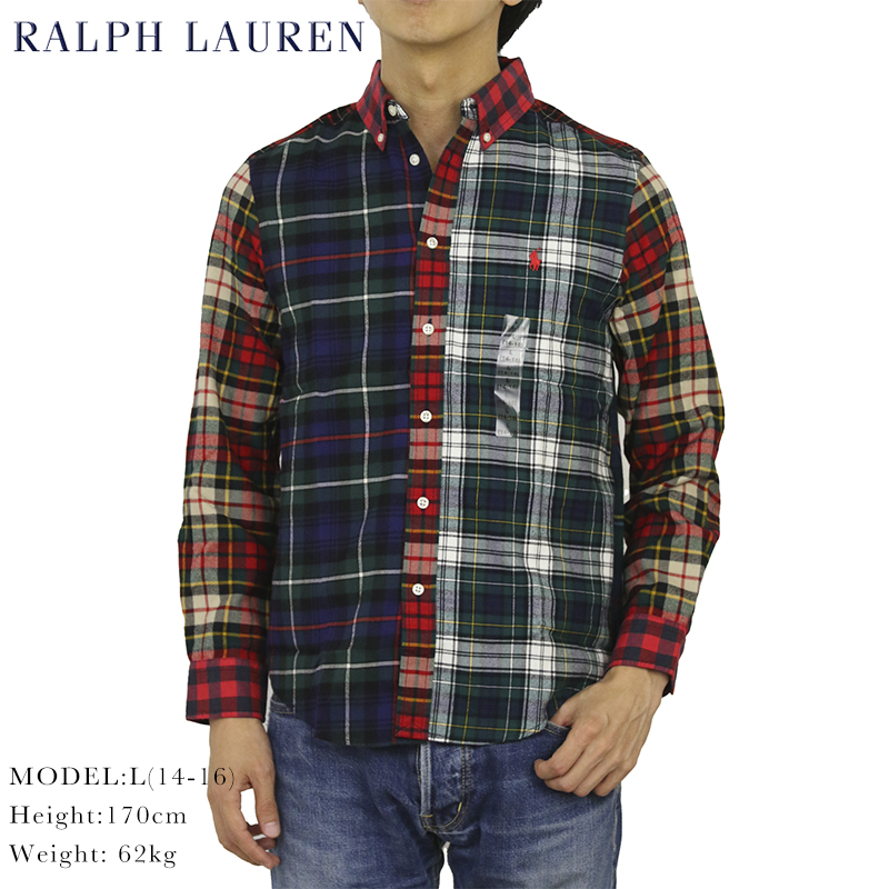 【新品】ラルフローレン 160cm/ボーイズL/メンズS チェックポプリンシャツ POLO RALPH LAUREN Ralph Lauren ラルフローレン ボーイズ
