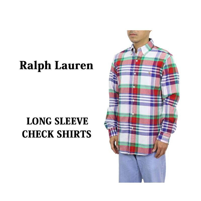 ポロ ラルフローレン メンズ クラシックフィット チェック オックスフォード ボタンダウン 長袖シャツ POLO Ralph Lauren Men's \