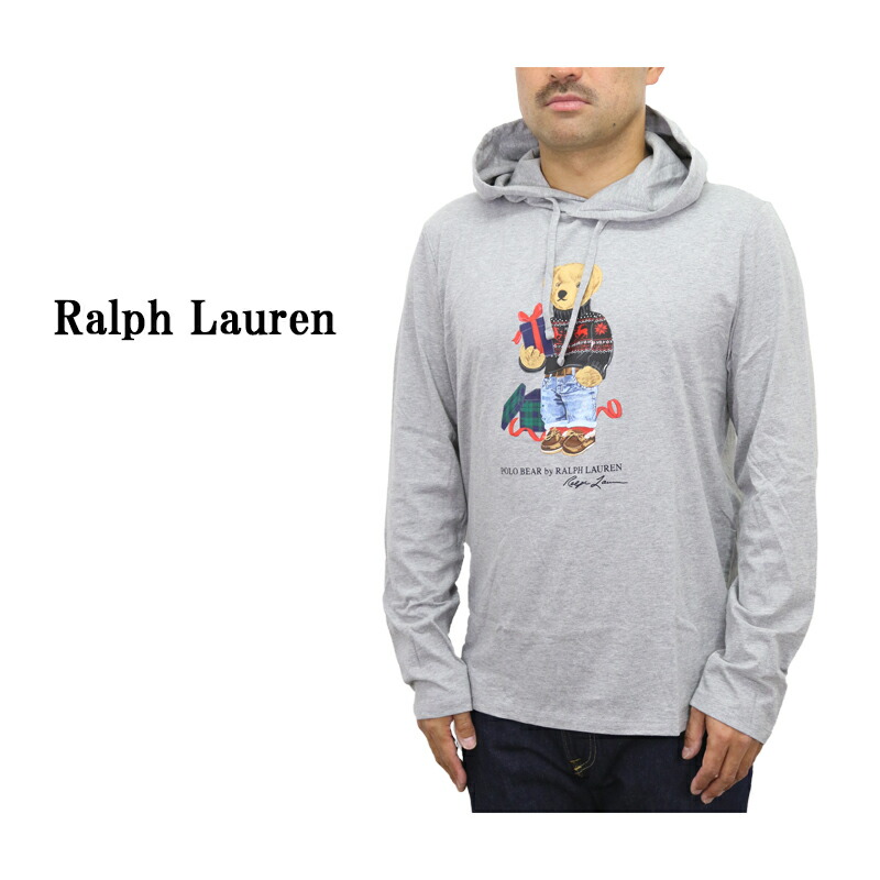 ポロ ラルフローレン メンズ ポロベア 刷り上げる ボンネット付き添い人 長袖プルオーバー POLO Ralph Lauren Men\u0027s Hooded l/s  POLO BEAR T-shirts US