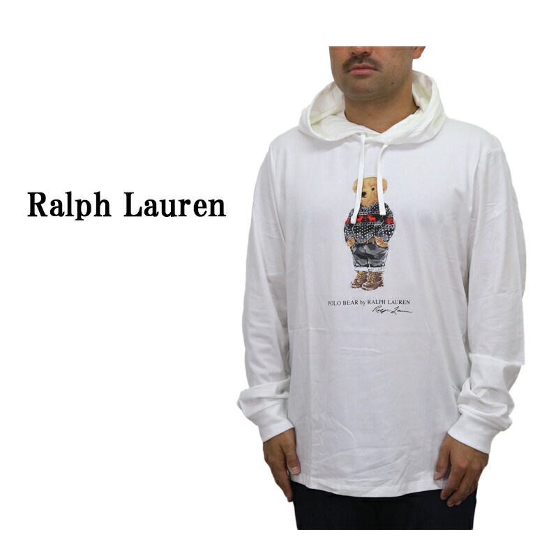 ポロ ラルフローレン メンズ ポロベアー 刷り上げる ボンネット付き添い人 長袖ティーシャツ POLO Ralph Lauren Men\u0027s Hooded l/s  POLO BEAR T-shirts US