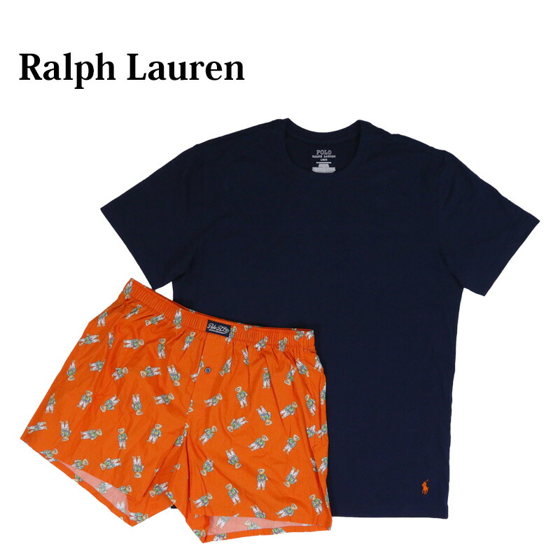 ポロ ラルフローレン メンズ ポロベアー 刷り上げる パジャマ 上下書き割り  POLO Ralph Lauren Men\u0027s POLO BEAR Pajama Set Up US