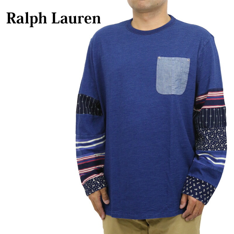 ポロ ラルフローレン メンズ クラシックフィット インディゴ ビンテージ 長袖Tシャツ POLO Ralph Lauren Men's \
