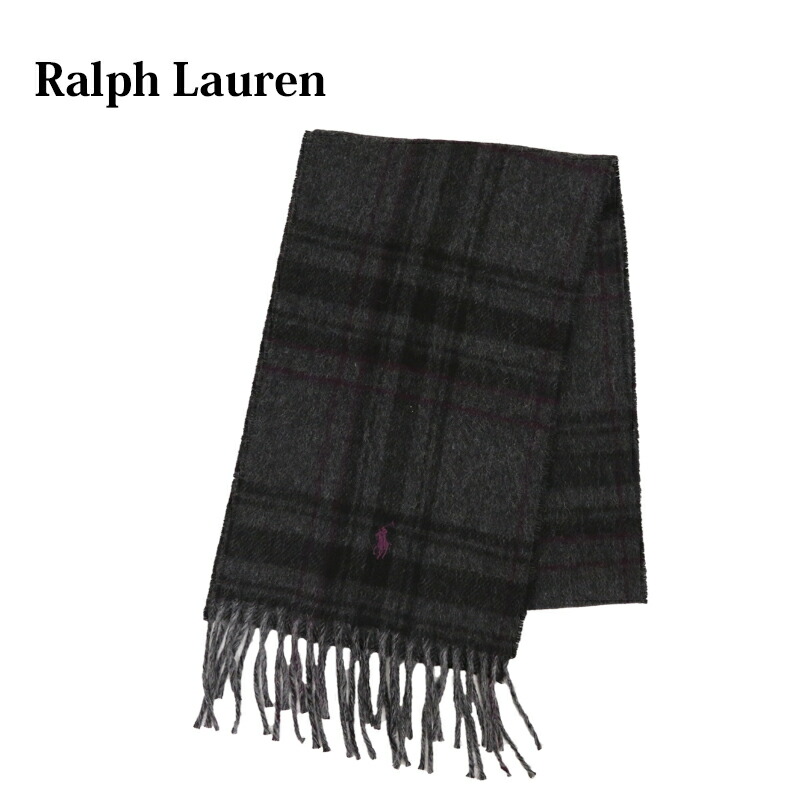 RALPH LAUREN ウール スカーフ SKI CLUB チェック RALPH LAUREN ウール スカーフ SKI CLUB チェック 小物