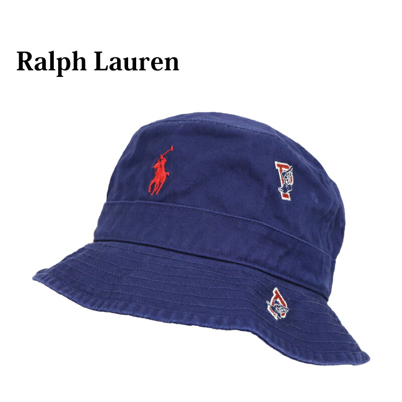 POLO RALPH LAUREN バケットハット マルチポニー 総柄 ネイビー 楽天市場】ポロ ラルフローレン マルチポニー刺繍 コットン