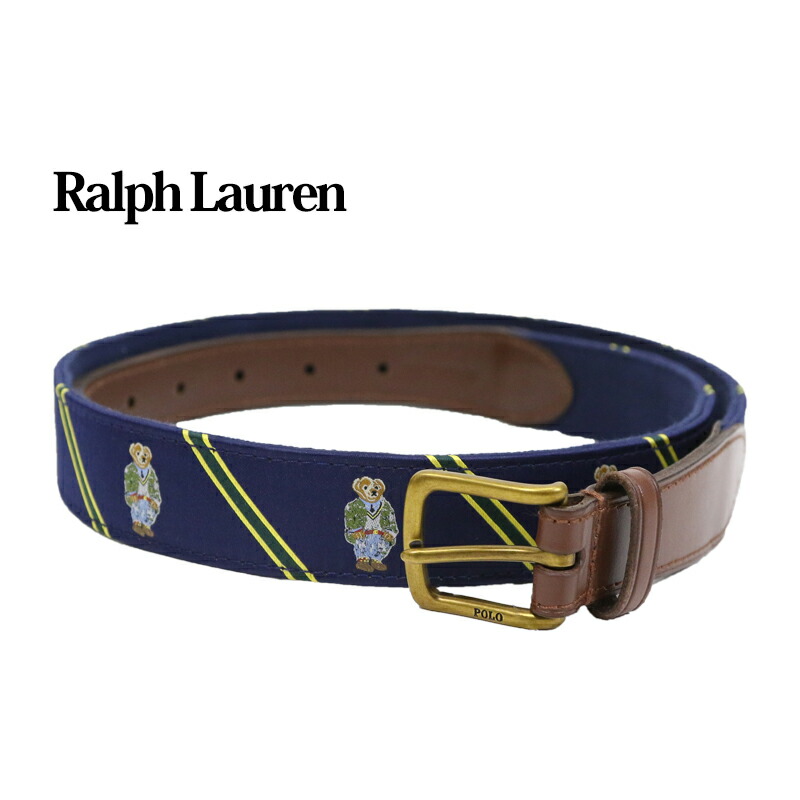Ralph Lauren Polo ポロ ベア ストライプ ベルト 関税送料込 Ralph Lauren Polo ポロ ベア ストライプ ベルト 関税送料込