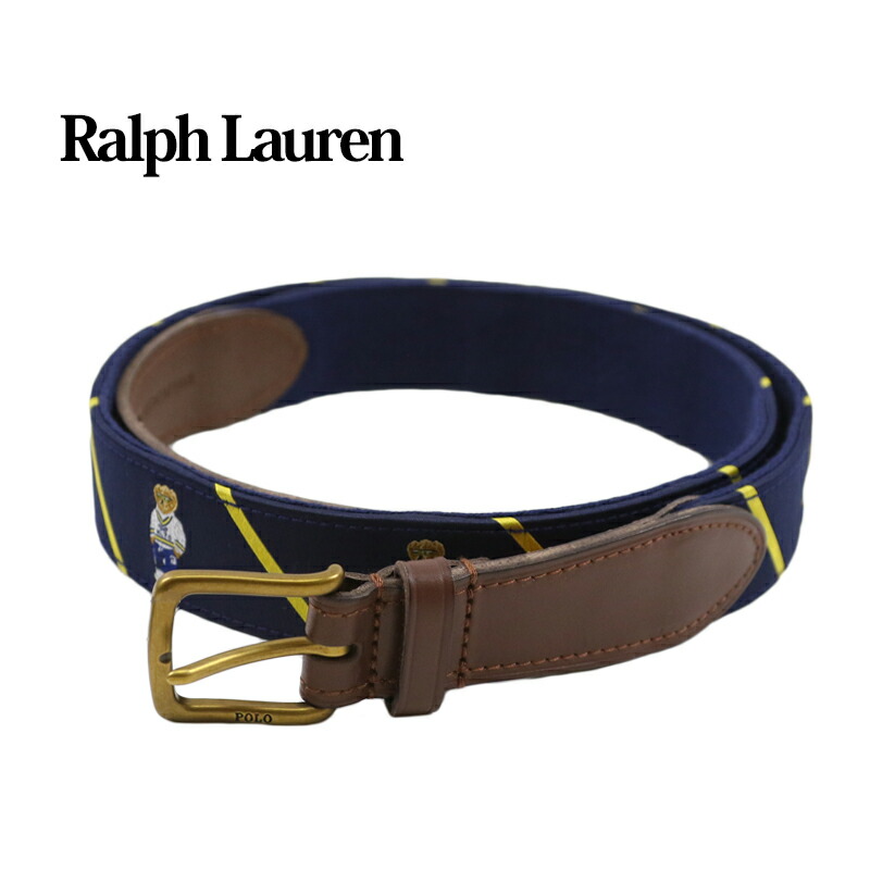 新品　ポロベア　ベルト　96cm ポロ ラルフローレン ポロベア レザー ベルト W38 (96cm