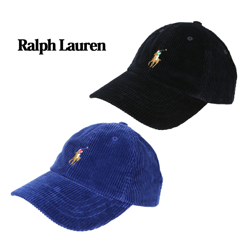 ラルフローレン　コーデュロイ　ボールキャップ　ネイビー POLO RALPH LAUREN コーデュロイ ボール キャップネイビー
