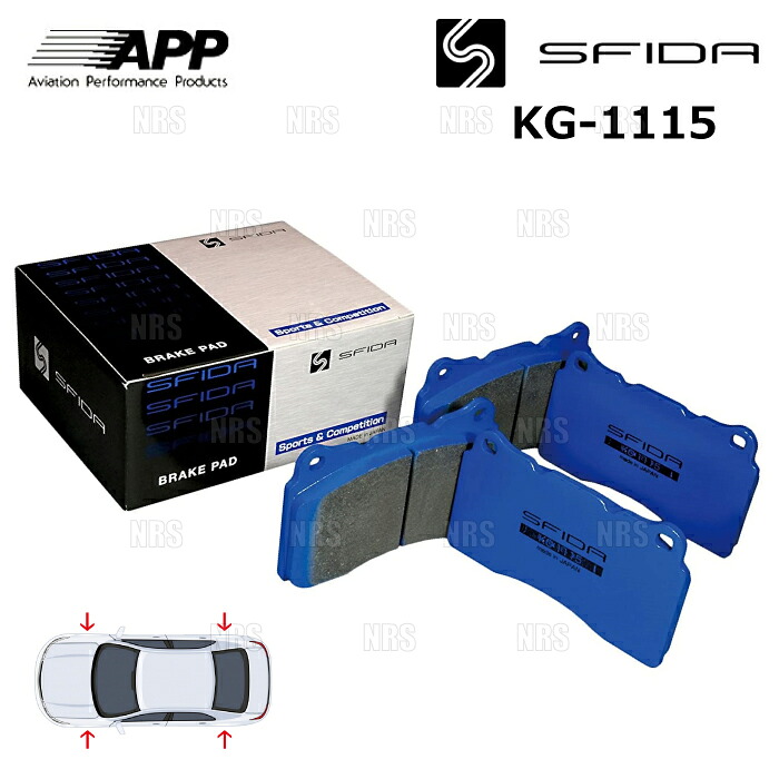 APP エーピーピー SFIDA KG-1115 (前後セット) レガシィ セダン BD4/BD5 96/6~98/11 (219F/019R-KG1115