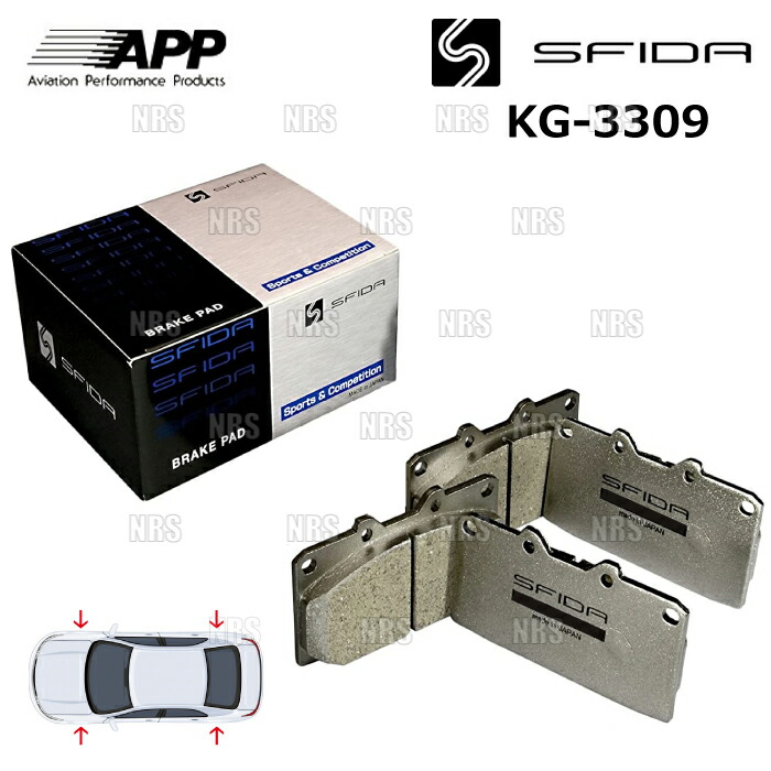 APP エーピーピー SFIDA KG-3309 (前後セット) フェアレディZ/ロードスター Z33/HZ33 02/7~ ブレンボ (062F/602R-KG3309|エービーエムストア