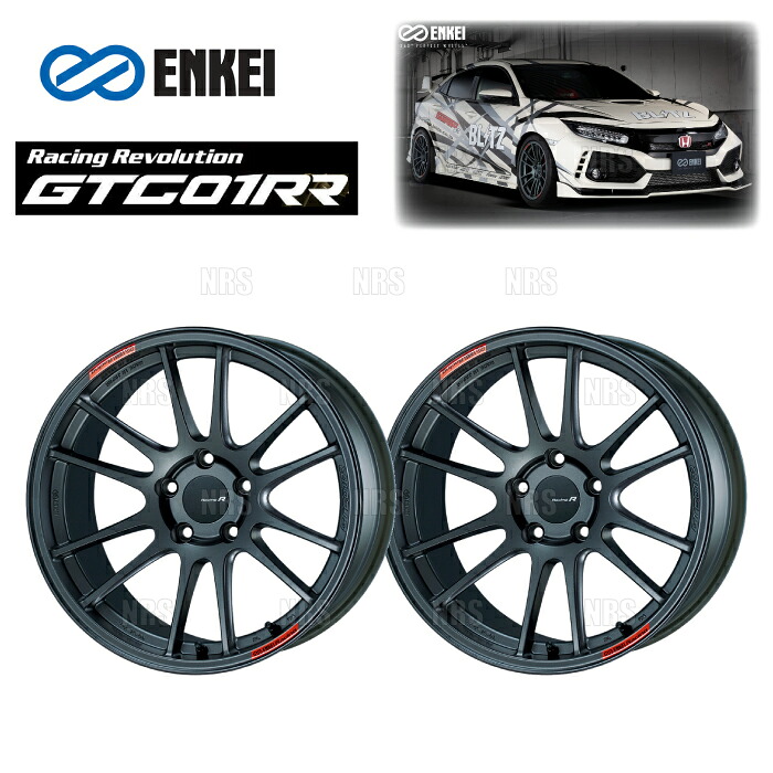 ENKEI エンケイ GTC01RR (マットダークガンメタリック/フロントフェイス) 8.5J x 18インチ +35 PCD114.3 5穴 2本 (GTC01RR-E012-MDG-2S|エービーエムストア