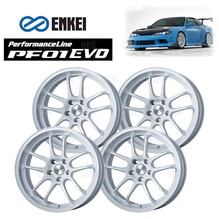 ENKEI エンケイ PF01EVO (パールホワイト/フロントフェイス) 9.0J x 18インチ +45 PCD114.3 5穴 4本セット (PF01EVO-E003-PW-4S