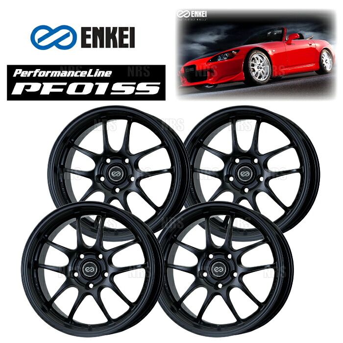 ENKEI エンケイ PF01SS (MBK マットブラック) 9.0J x 17インチ +60 PCD114.3 5穴 4本セット (PF01SS-D001-MBK-4S｜エービーエムストア 82,667円