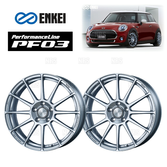 ENKEI エンケイ PF03 (スパークルシルバー) 7.5J x 18インチ +48 PCD114.3 5穴 2本セット (PF03-E006-SS-2S
