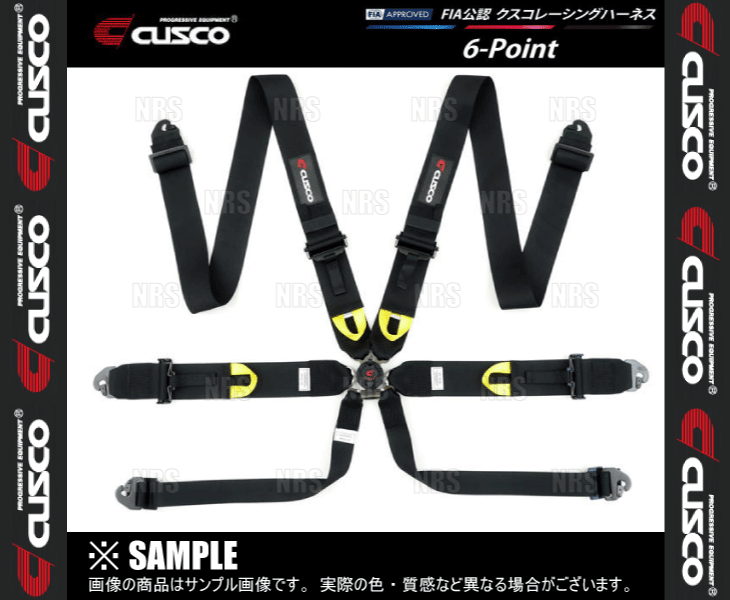 CUSCOクスコレーシングハーネス6-Point(6点式)ブラック(00B-CRH-N6BK
