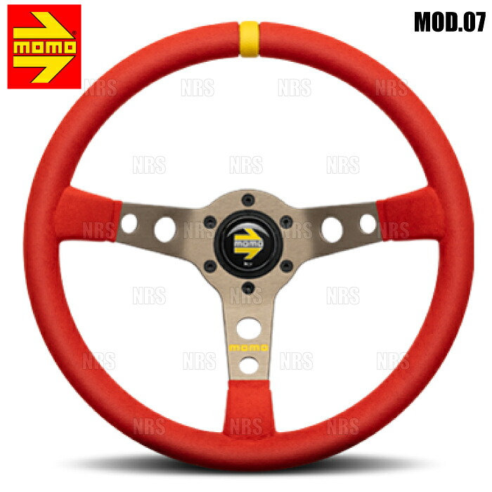 MOMO モモ MOD.07 モデル07 マイクロファイバー レッド 350mm レッドマイクロファイバー アンスラサイトスポーク (M-72｜エービーエムストア 25,482円