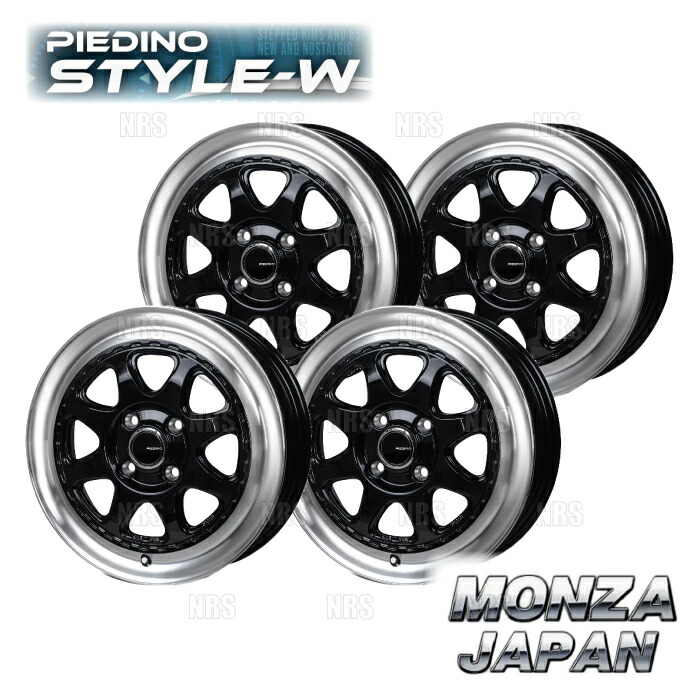 楽天市場】ホイール4本セット MONZA JAPAN PIEDINO STYLE-W 15