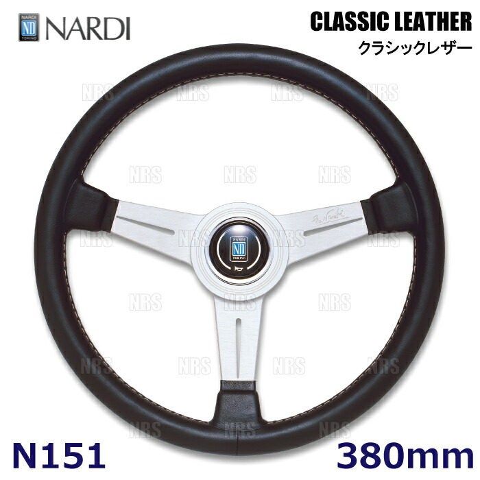ナルディクラシックレザー36Φ美品 NARDI [ FET CLASSIC LEATHER 36φ ] 360mm スムースレザー ブラック